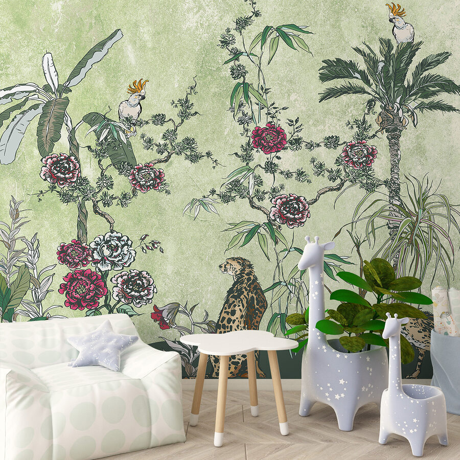 Papel de parede Uma pintura de plantas e flores - Image 3