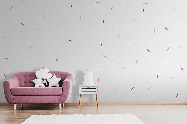 A white and pink sprinkles