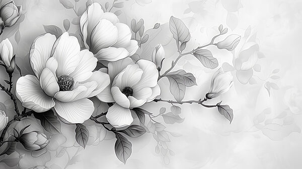 Um grande plano de flores Um grande plano de flores