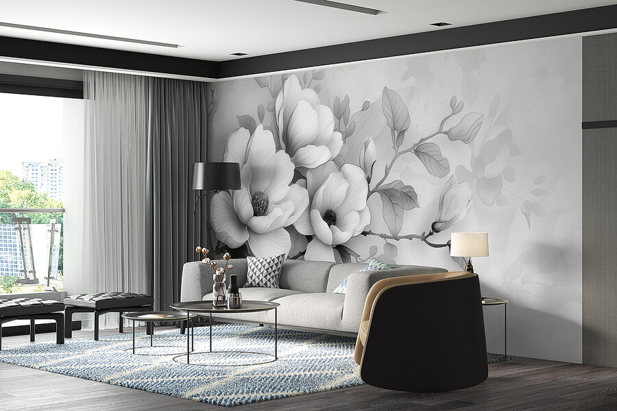 Um grande plano de flores