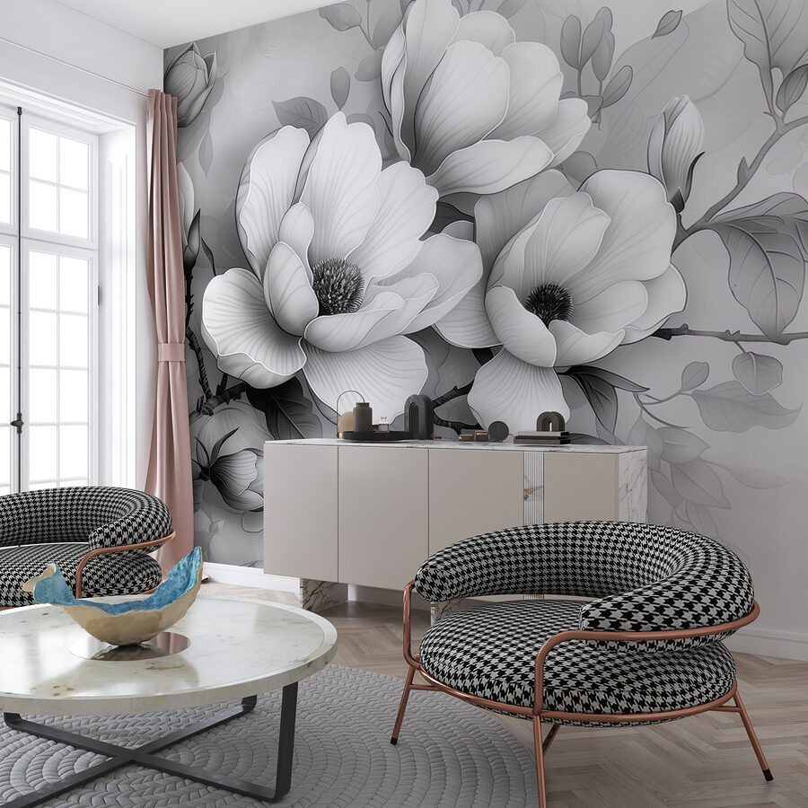 Um grande plano de flores