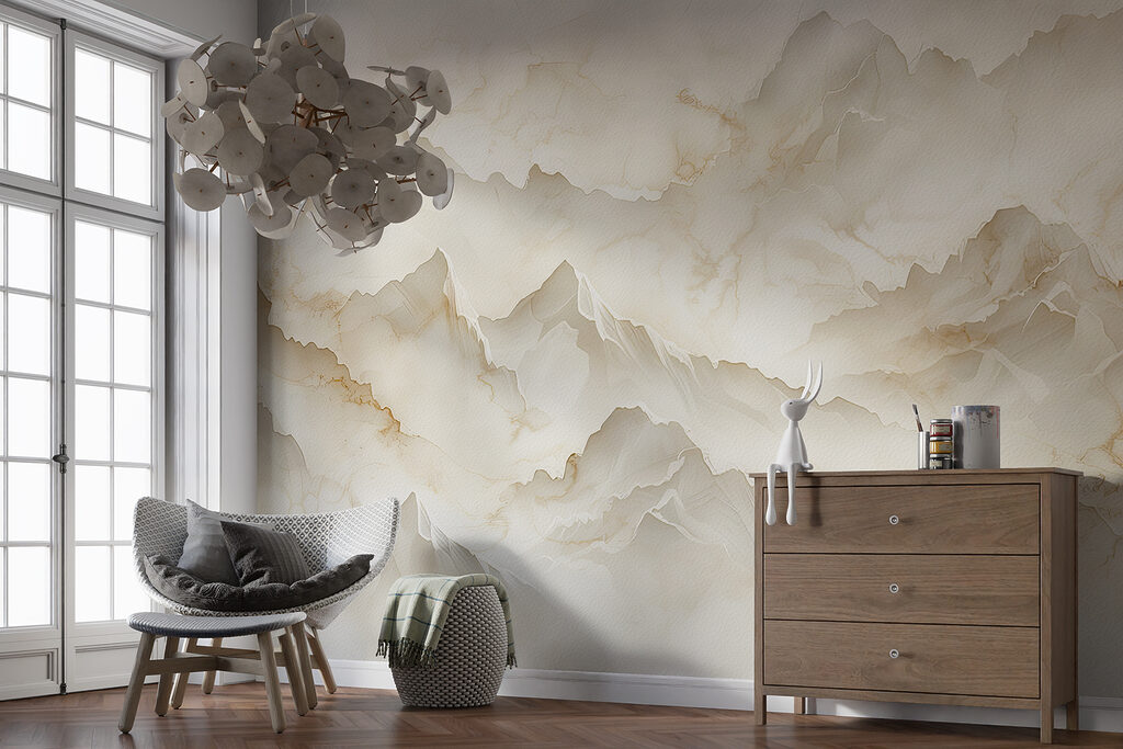 A white and brown marble