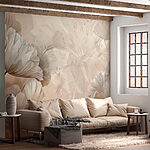 Papel de parede Um grande plano de flores