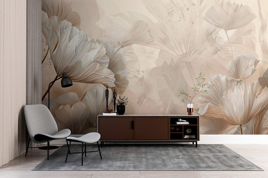 Papel de parede Um grande plano de flores - Image 3