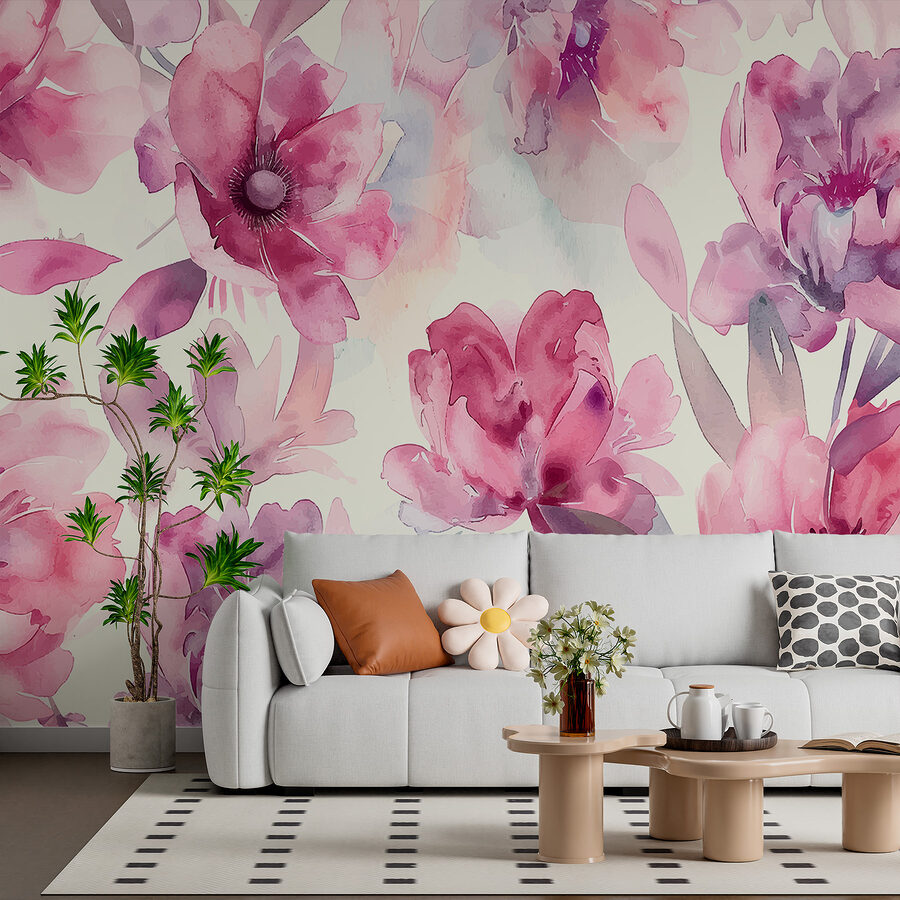 Um grande plano de flores