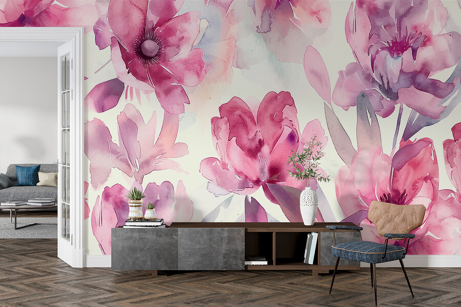 Um grande plano de flores