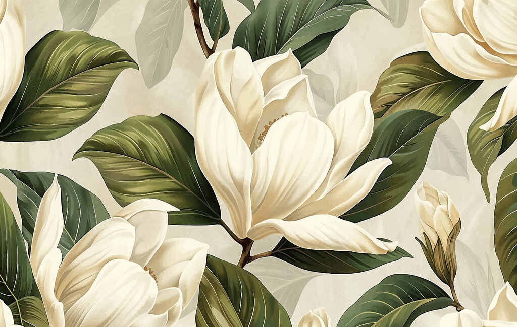 Um grande plano de flores Um grande plano de flores