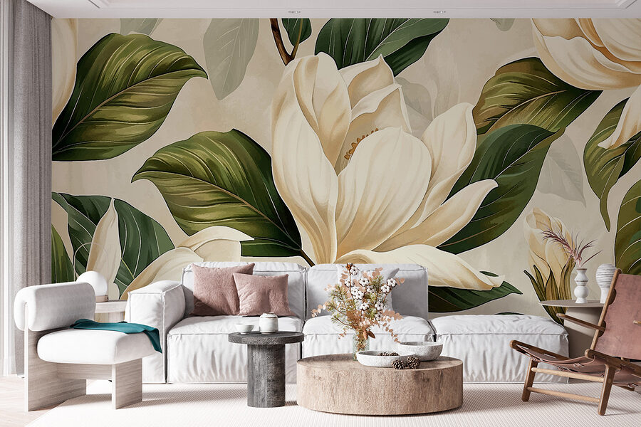 Um grande plano de flores