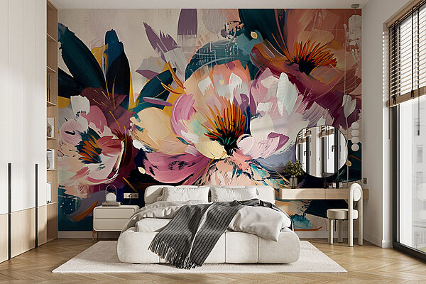 Uma pintura de flores Uma pintura de flores