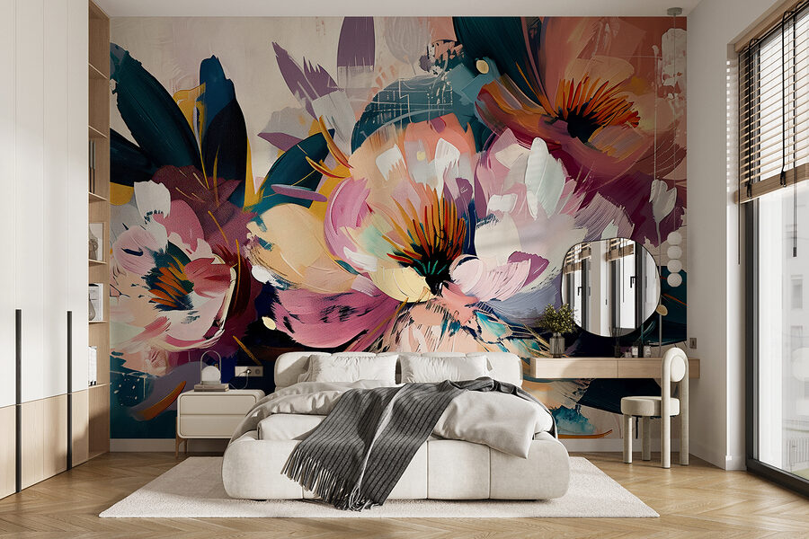 Uma pintura de flores