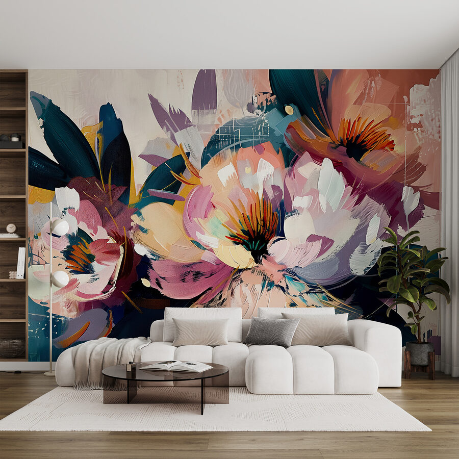 Uma pintura de flores