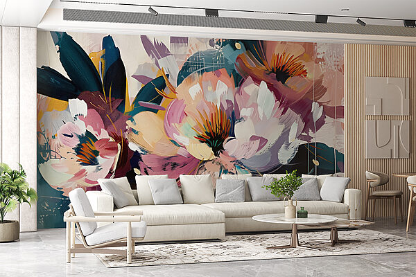 Uma pintura de flores Uma pintura de flores