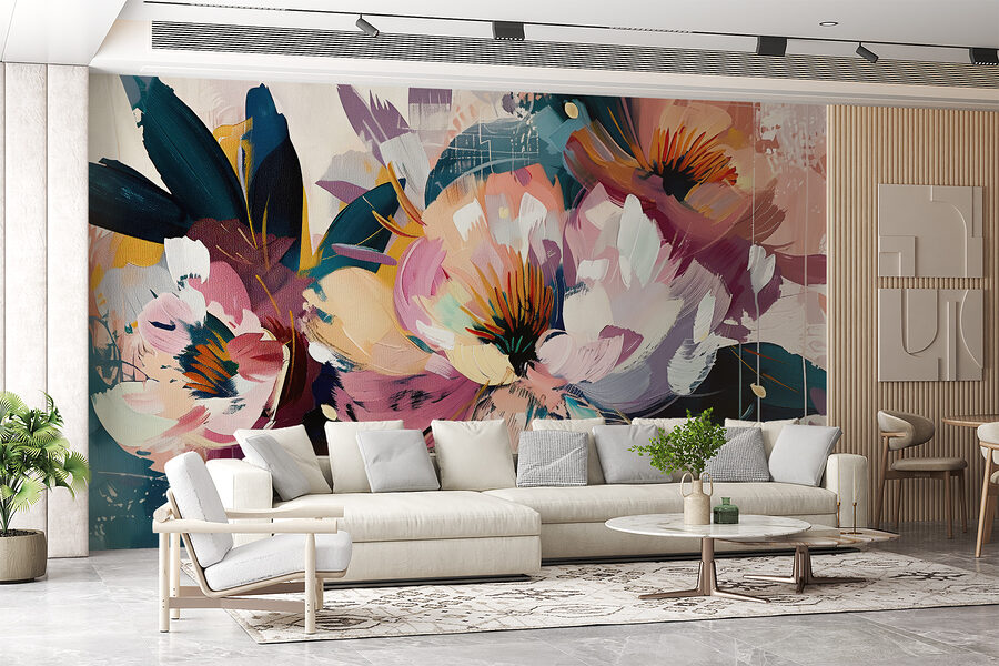 Uma pintura de flores