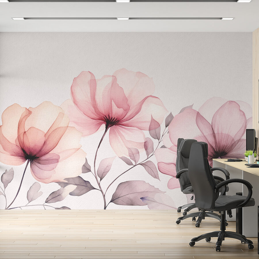 Um grande plano de flores