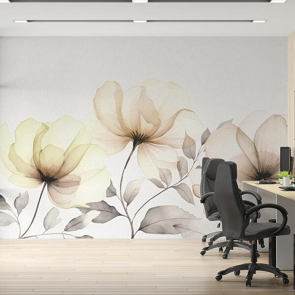 Um grande plano de flores Um grande plano de flores