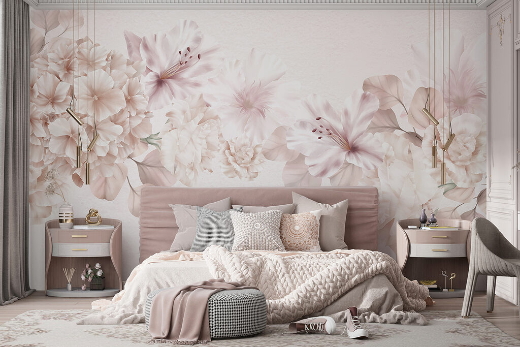 Group of flowers on a white background Group of flowers on a white background