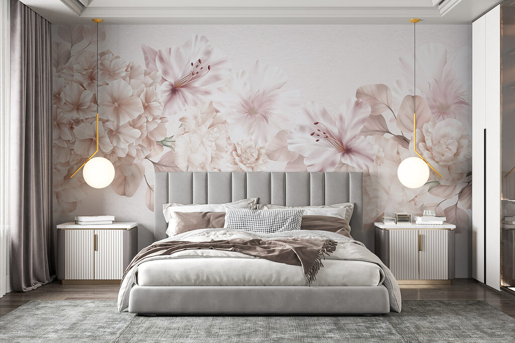 Group of flowers on a white background Group of flowers on a white background