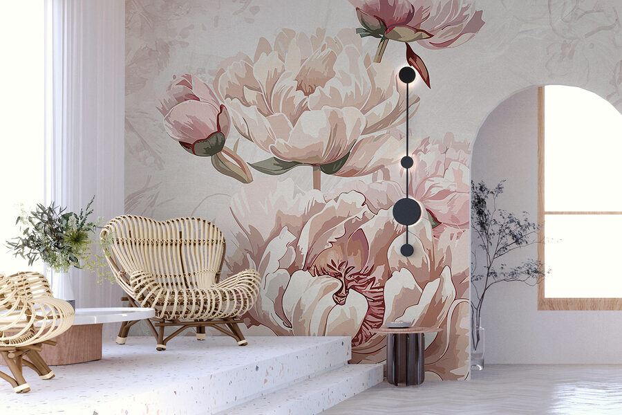 Grande plano de flores