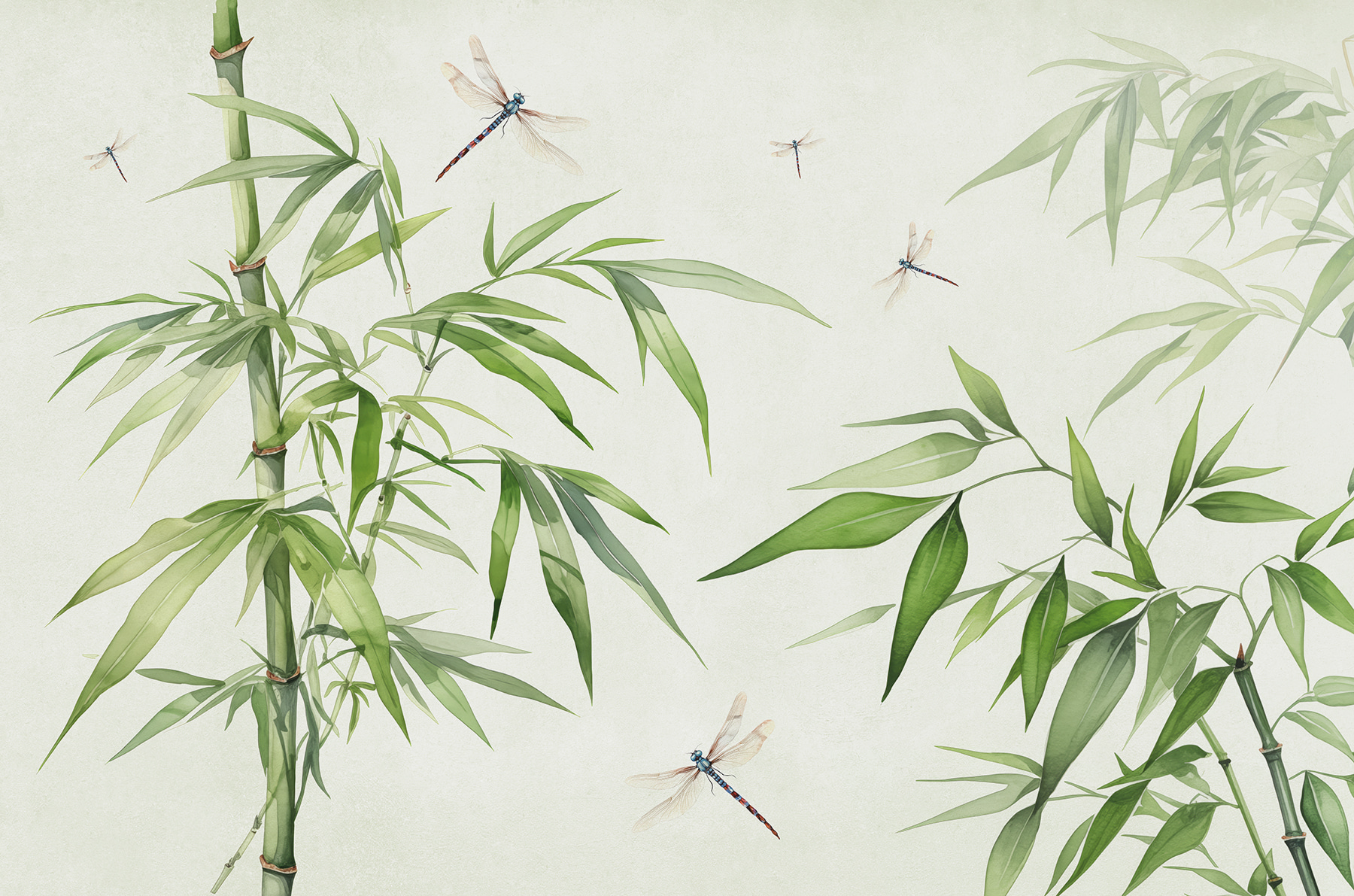 Dragonflies on a bamboo branch Dragonflies on a bamboo branch