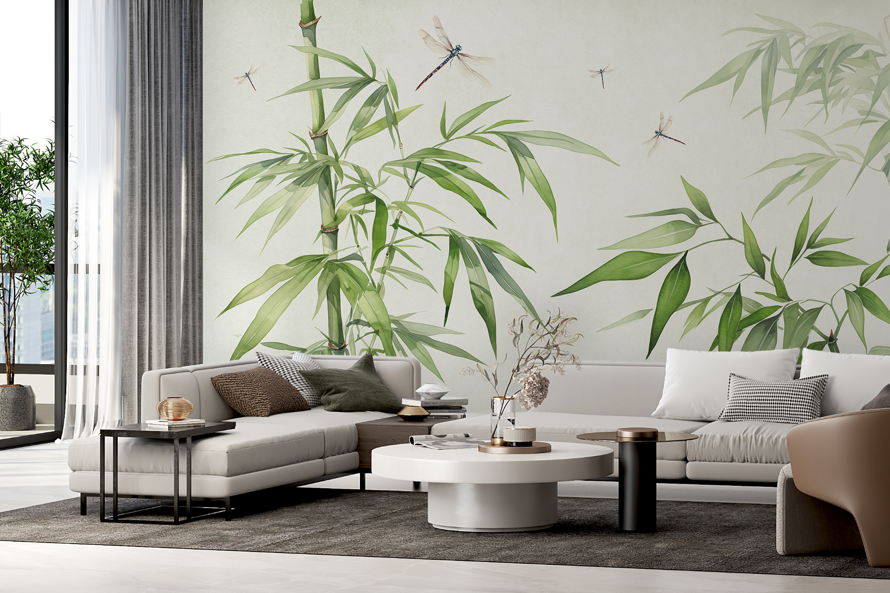 Dragonflies on a bamboo branch Dragonflies on a bamboo branch