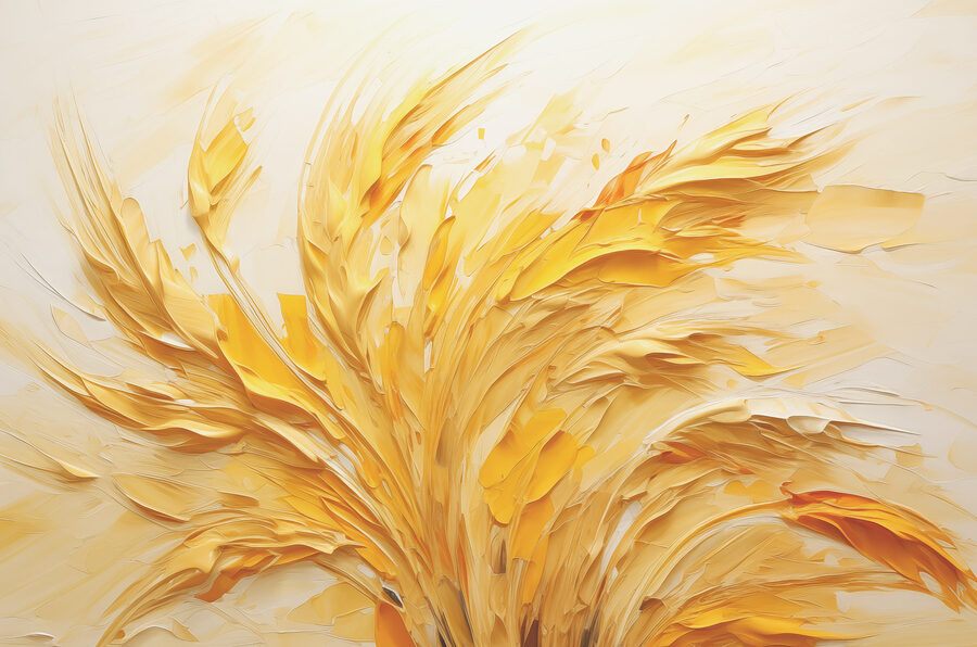 Pintura amarela e branca
