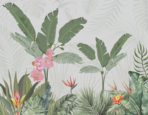 Papel de parede com flores e plantas Papel de parede com flores e plantas