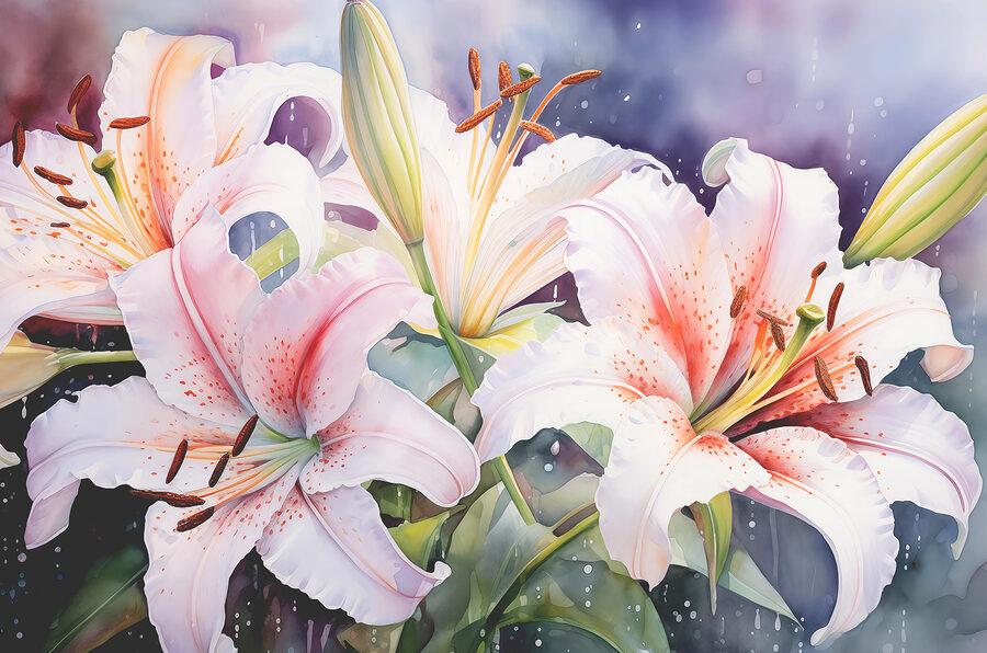 Grande plano de flores