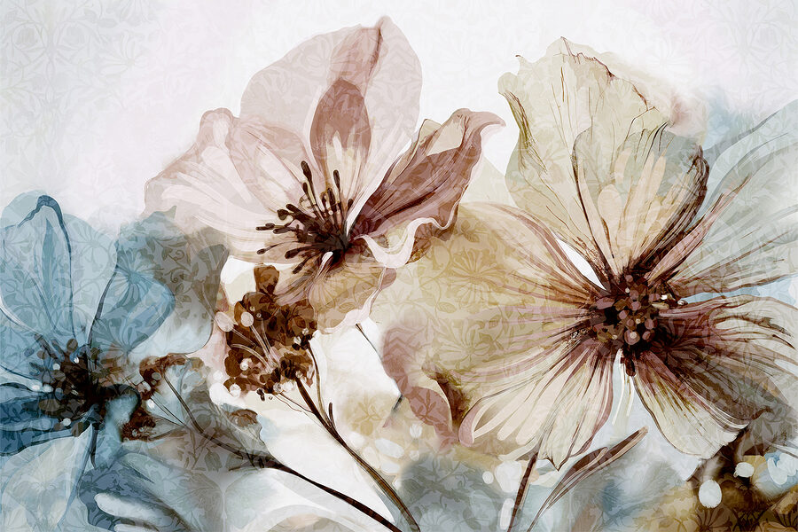 Grande plano de flores