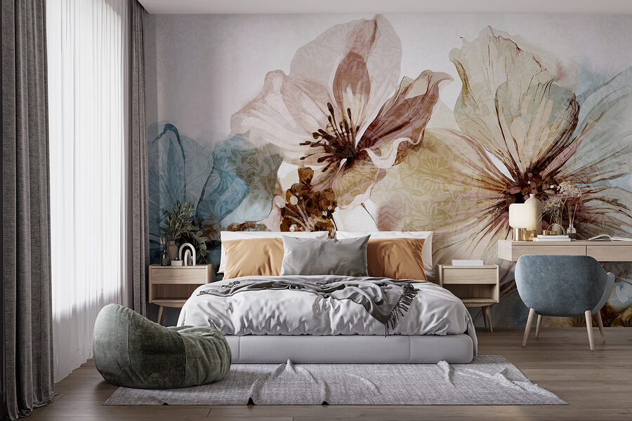 Grande plano de flores