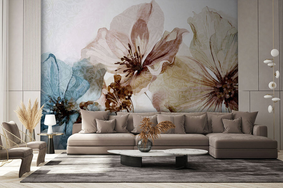 Grande plano de flores