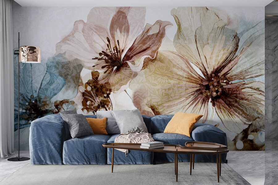 Grande plano de flores