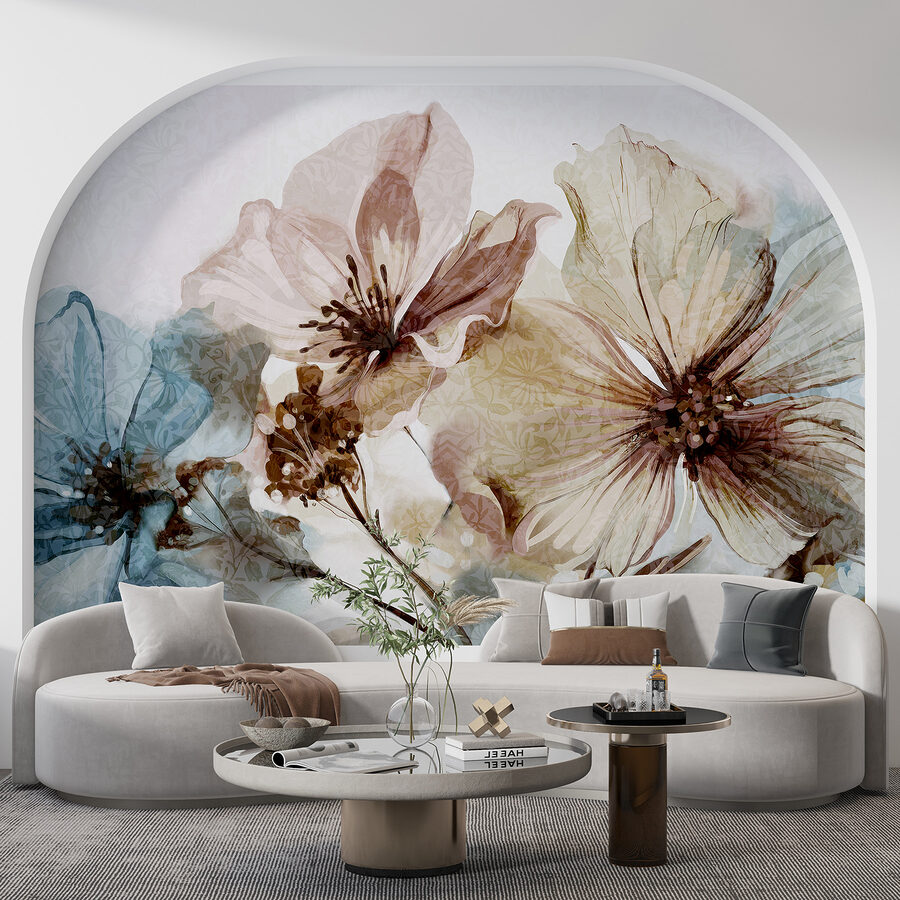 Grande plano de flores