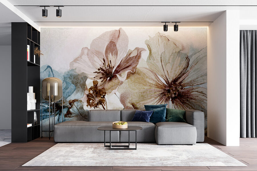 Grande plano de flores