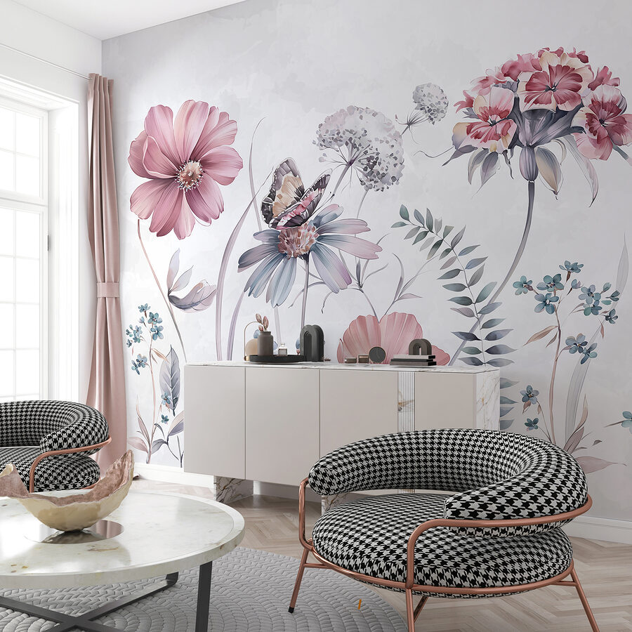 Grande plano de flores