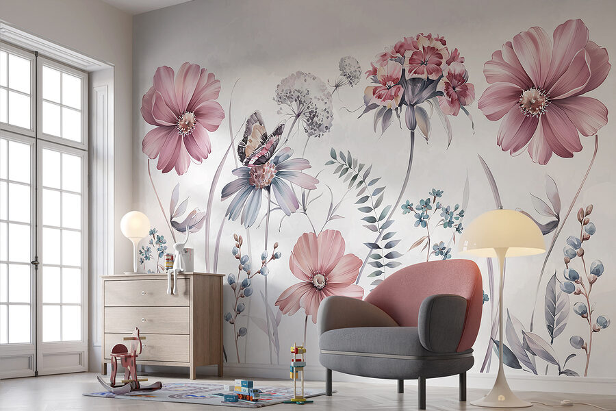 Grande plano de flores