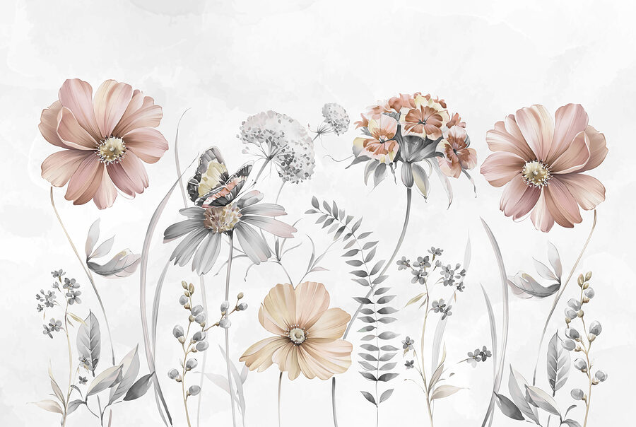 Grande plano de flores