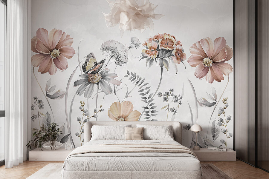 Grande plano de flores