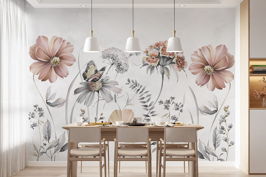 Grande plano de flores
