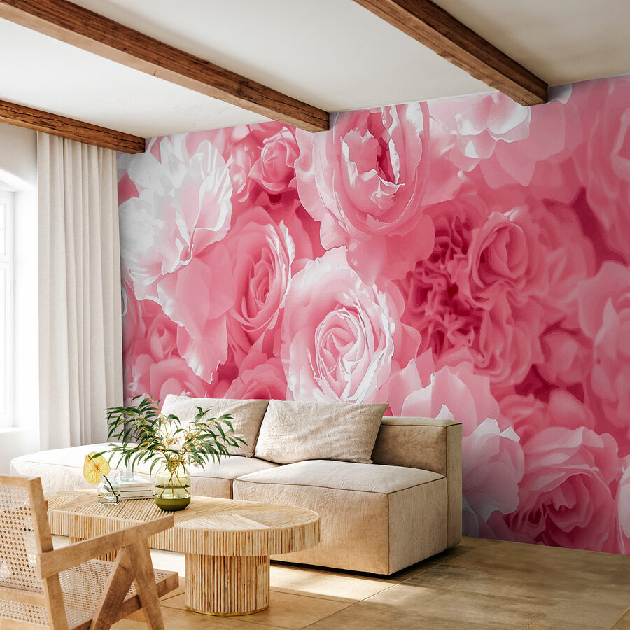 Grupo de flores cor-de-rosa