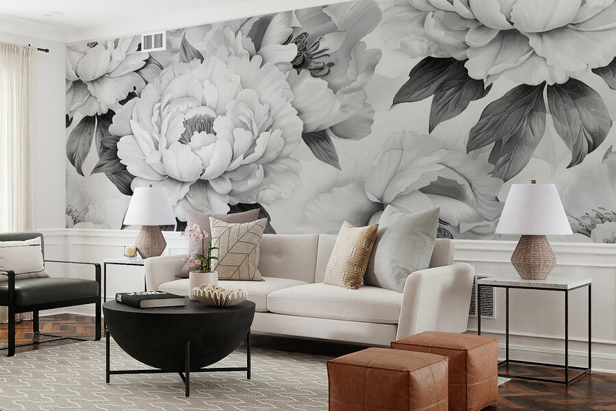 Grande plano de flores