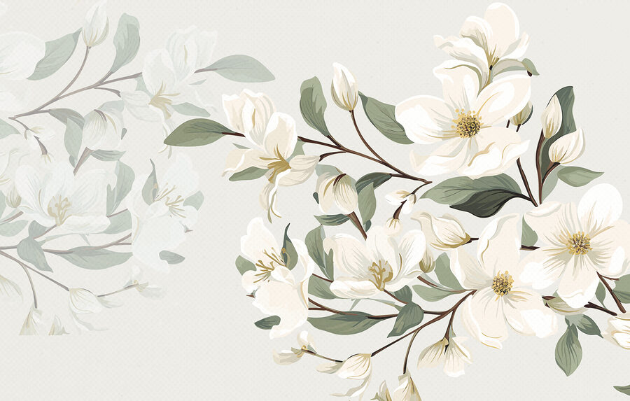 Grande plano de flores