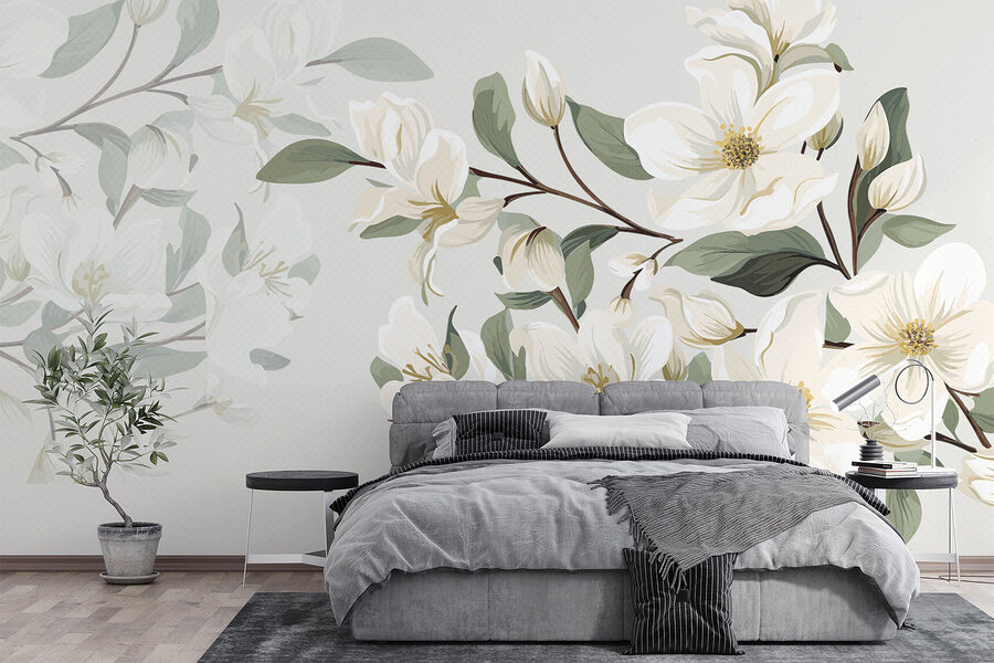Grande plano de flores