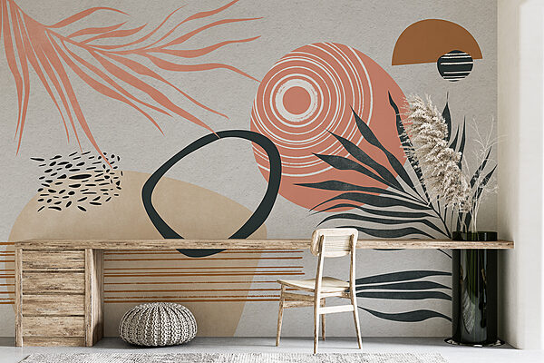 Obra de arte com diferentes formas e cores Obra de arte com diferentes formas e cores