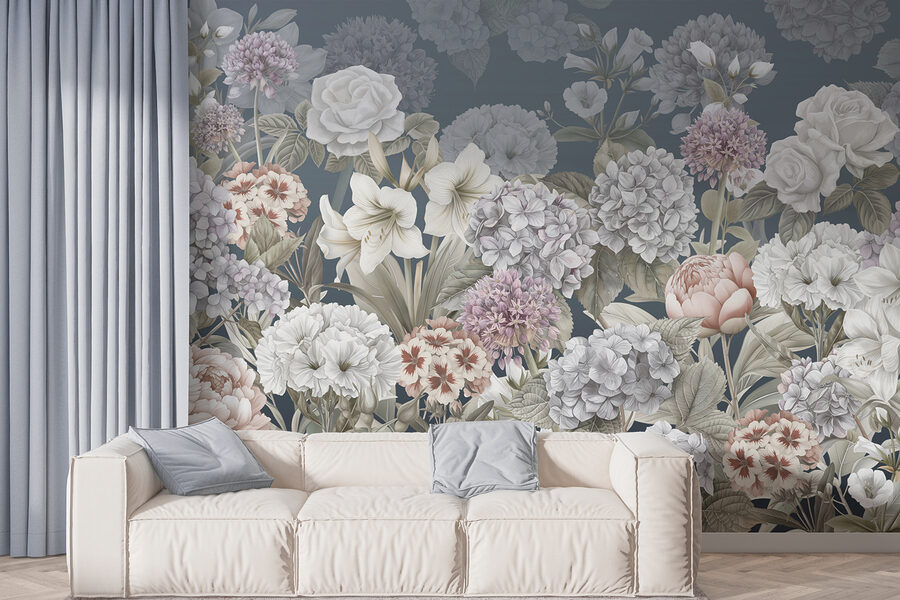 Grande plano de flores