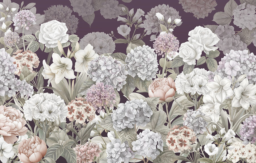 Grande plano de flores