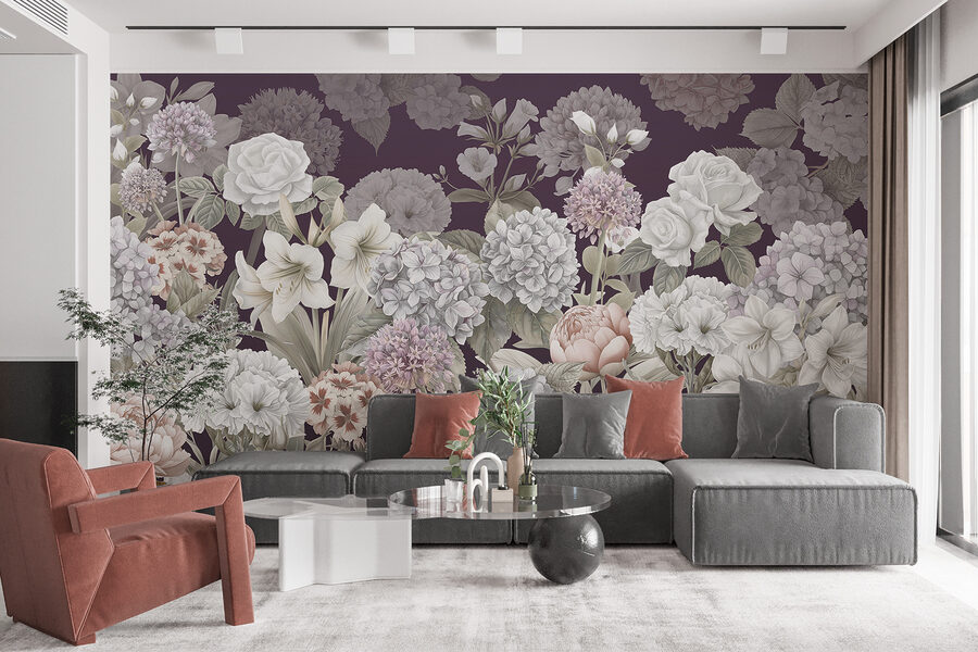Grande plano de flores