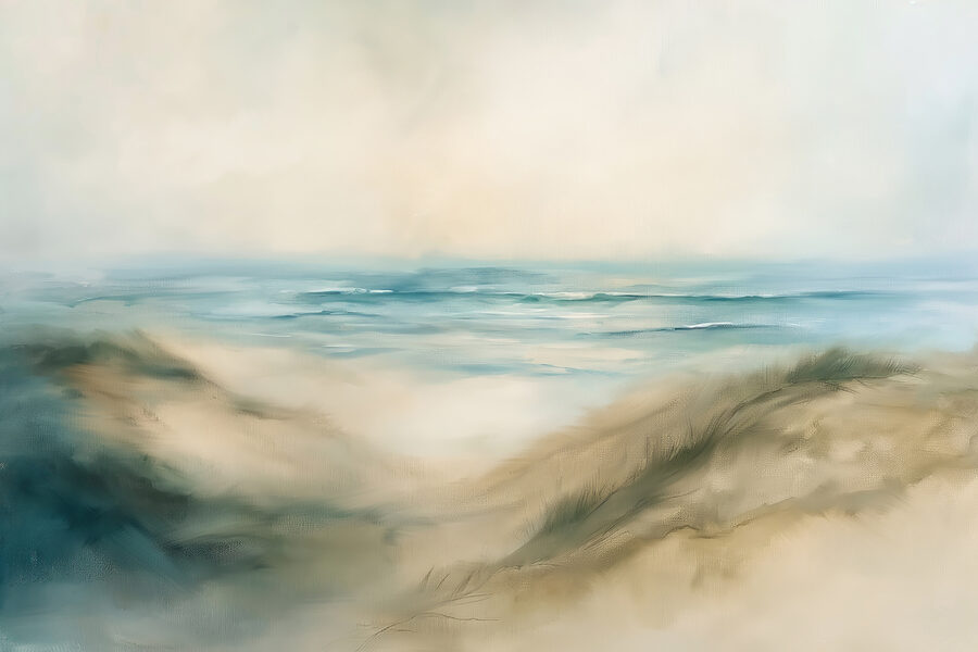 Pintura de uma praia