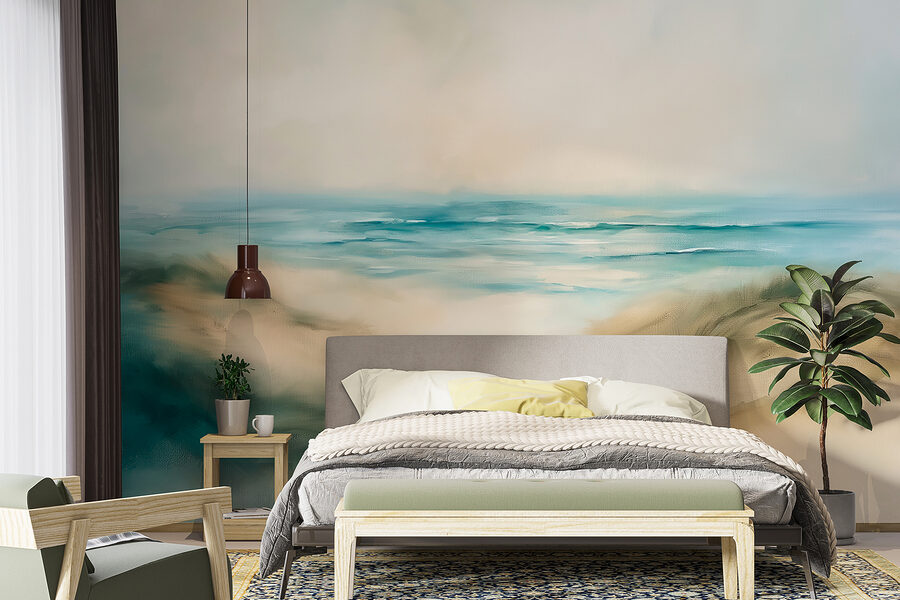 Pintura de uma praia
