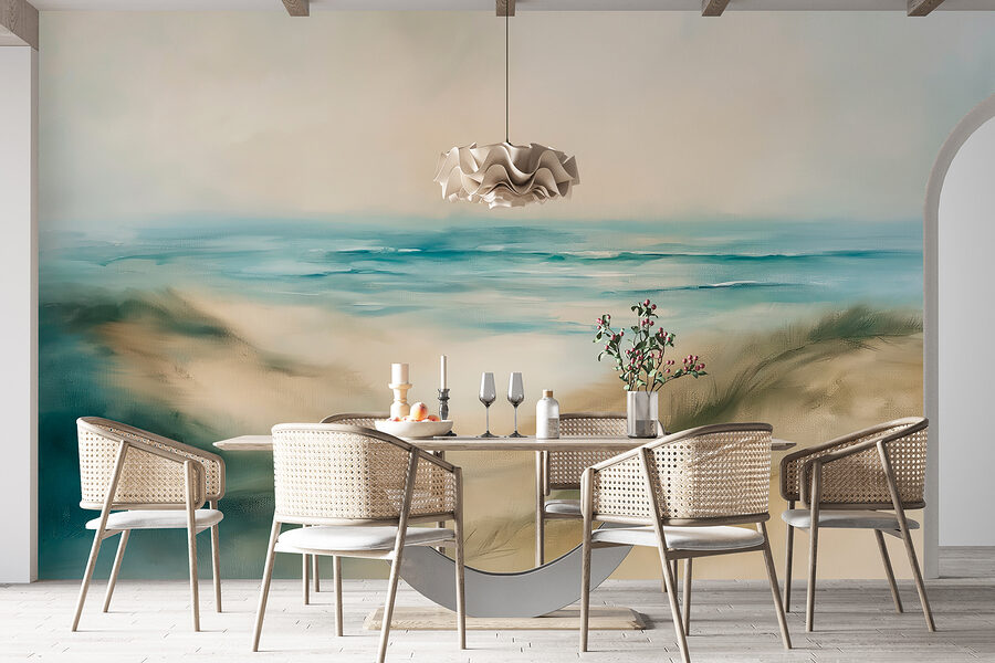 Pintura de uma praia