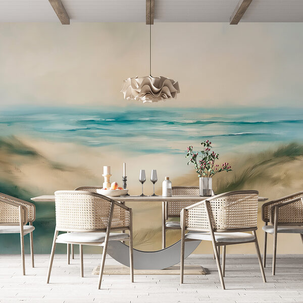 Pintura de uma praia Pintura de uma praia